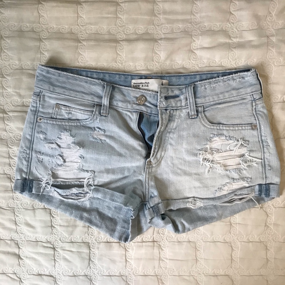 Abercrombie & Fitch Low-Rise Jean Shorts